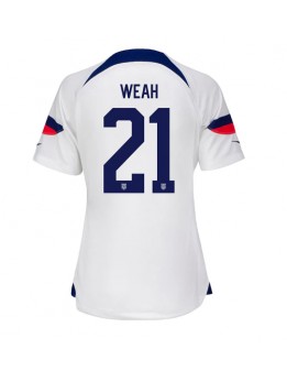 Förenta staterna Timothy Weah #21 Replika Hemmakläder Dam VM 2022 Kortärmad